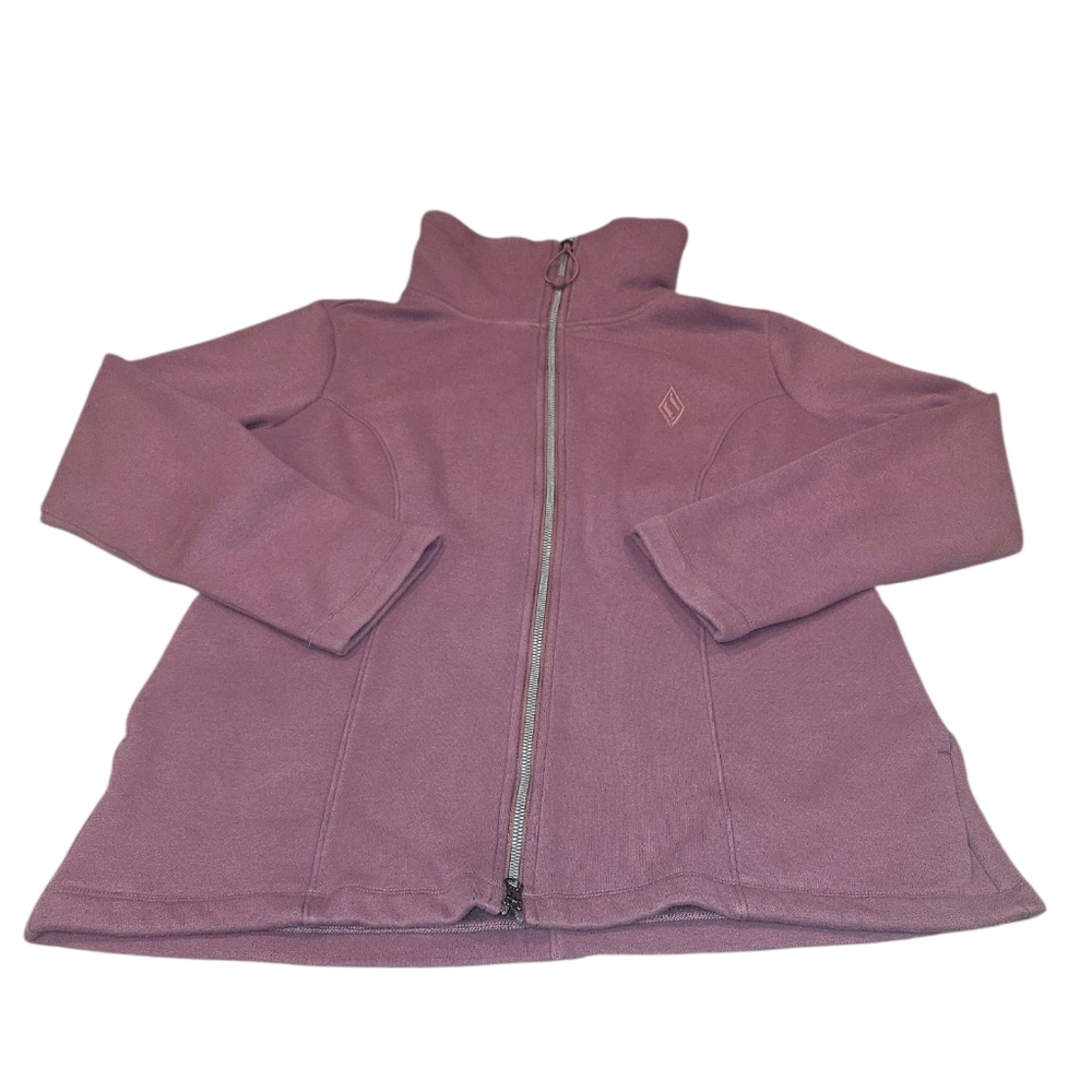 Skechers Purple Structured Jacket with Stand-Up Collar Size Large